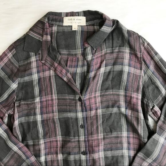 Cloth & Stone Plaid Button Down Shirt - Picture 4 of 5